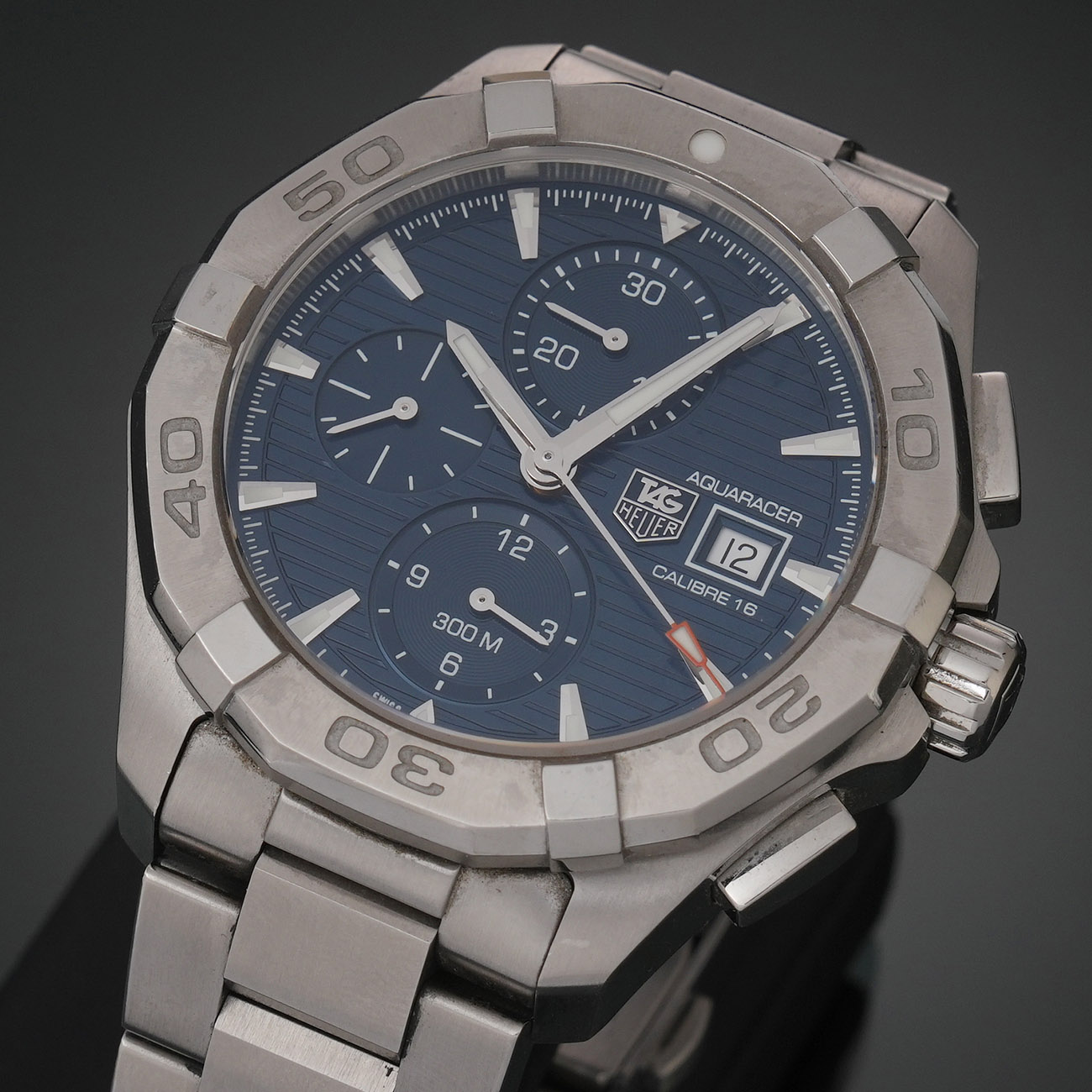 TAG HEUER(USED)태그호이어 아쿠아레이서 스틸 오토 크로노 CAY2112-2